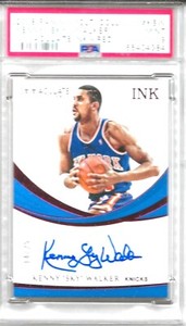 2018 Panini Immaculate Coll Ink Red KENNY WALKER #IK-KSW PSA 9 MINT #'D/25