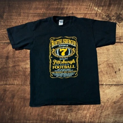 Camiseta de fútbol americano Y2K Pittsburgh Steelers Ben Roethlisberger novato NFL para hombre Foto 1 de 4