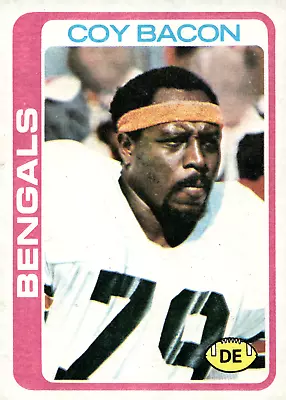 1978 Topps - #135 Coy Bacon Bengals - Image 1 of 2