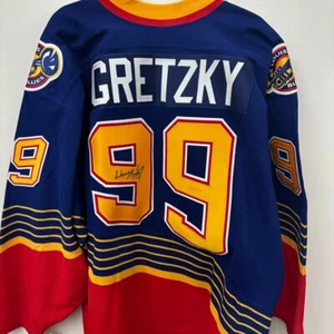 WAYNE GRETZKY SIGNED AUTHENTIC CCM BLUES JERSEY UPPER DECK COA - Picture 1 of 5