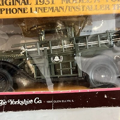 Yorkshire Co. 1927  Model TT Ford  Bell Telephone Cherry Picker Truck 1:25  - Image 1 of 4