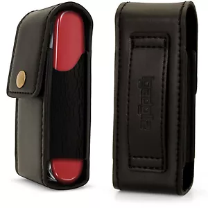 Nero Vera Pelle Custodia Cover per Swiss Coltelli Multiuso (Adatto Victorinox) - Foto 1 di 1