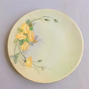 1920s Thomas Sevres Bavaria 6" Plate - Yellow Roses - Picture 1 of 4