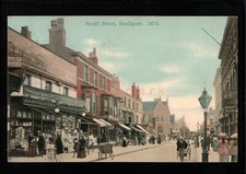 SOUTHPORT Lancs. NEVILL STREET W. H. SMITH NEWSAGENTS POSTCARD 1909 - UK3313