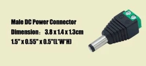 12 V DC CCTV Stecker Strom Balun Stecker Adapter Stecker Buchse Buchse Kabel UK - Bild 1 von 6
