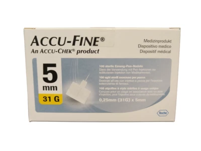 ROCHE DIABETES CARE ITALY SPA Accu-Fine Aghi Penna Per Insulina 5mm 31G 100 Pezzi