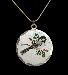 Blackinton Pewter Chickadee Pendant Necklace - Picture 1 of 2