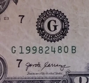 24th OF AUGUST 1998 BIRTHDAY ANNIVERSARY DATE NOTE FANCY SERIAL NUMBER $1 DOLLAR - Picture 1 of 4