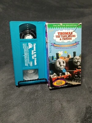 Thomas The Tank Engine VHS Thomas and His Friends Help Out 1995 Blue Tape Rare - Image 1 of 2