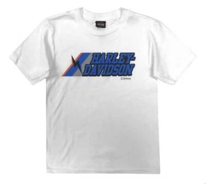Harley-Davidson Little Boys' Bolt Toddler Short Sleeve T-Shirt, White 1570051 - Picture 1 of 1