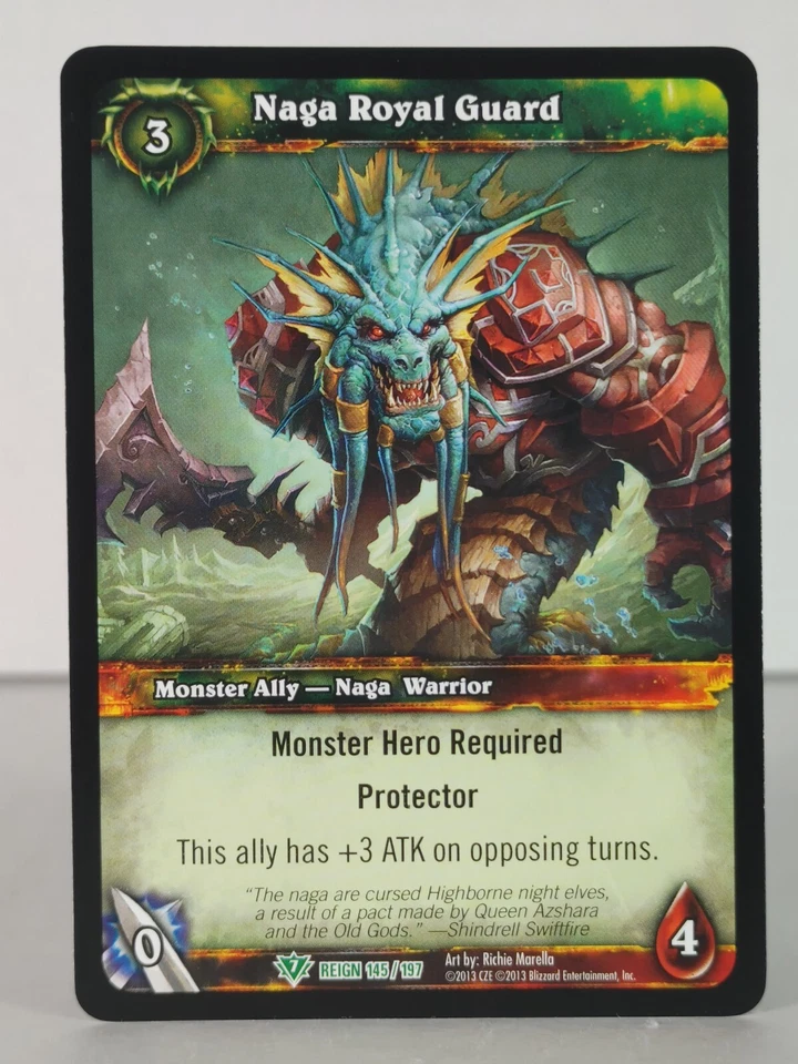 Naga Royal Guard - Reign of FIre - singles - 145/197 - uncommon - WoW TCG - Image 1 of 1