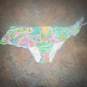 Parte inferior de bikini Ralph Lauren para mujer con volantes de cachemira, talla mediana - Imagen 1 de 9