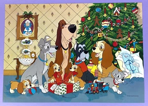 Walt Disney Original Vintage c1970s Unused Disney Lady And The Tramp Poster - Picture 1 of 4