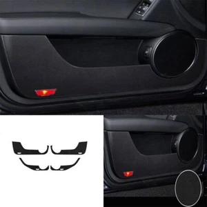 Inner Door Anti-Kick Panel Cover Trim Black Leather 2007-2014 For Benz C-Class - Imagen 1 de 7