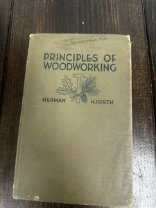Vintage Buch HC Prinzipien der Holzbearbeitung Herman Hjorth 13. Druck 1943 Tintenmarken - Bild 1 von 14