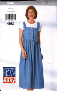 4981 Vintage Butterick SEWING Pattern Misses EASY Jumper 6-22 UNCUT - Picture 1 of 2