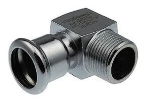 C-Steel Press Fittings Elbow Connector 90° With Exterior Thread And M Contour - Picture 1 of 1