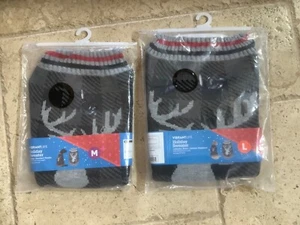 Vibrant Life Pet Holiday Sweater Gray Reindeer Two Sizes Available (New) - Picture 1 of 12