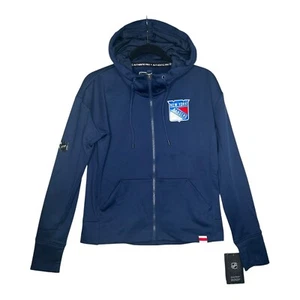 New York Rangers Auténtica Pro Rinkside Cremallera Completa Chaqueta Sudadera con Capucha Para Mujer’s Fan - Imagen 1 de 11