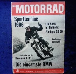 Motorrad 2/1966, Zündapp GS 60, Hercules K 103 S, BMW R 71 - Bild 1 von 5