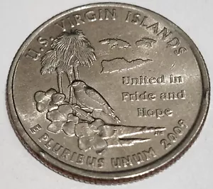 1 SINGLE 2009 P Mark QUARTER 25 CENT USA COIN US VIRGIN ISLANDS UNITED IN PRIDE - Picture 1 of 3