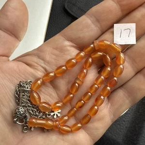 Original برتقالي يماني ORANGE Yemani AQEEQ 33 PERLEN 17cm Tasbih مسبحة التسبيح - Bild 1 von 23