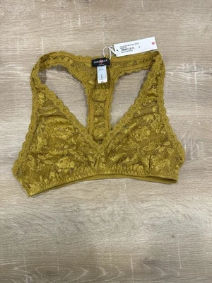 Cosabella NSN Racer back Racie Bralette Gold Chartreuse Size Small NWT - Image 1 of 4