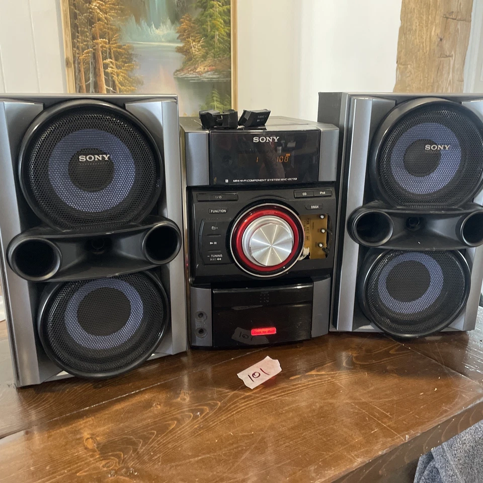 SONY MHC-EC79i MINI HIFI, CD, AM/FM, PC, IPod Docking Stereo Tested Works Great - Image 1 of 4