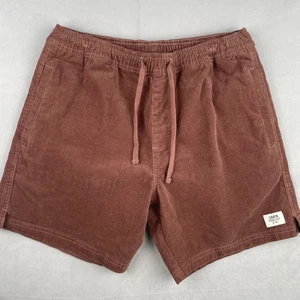 Katin Cord Local Shorts Mens M Brown Rust Corduroy Drawstring Casual Stretch New - Picture 1 of 9
