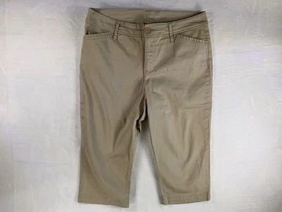 St John's Bay Capri Pants Women 12 Petite Tan Beige    A0112 - Image 1 of 4