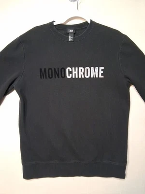 Women's H&M MonoChrome Sweater Size M Black Pullover Sweatshirt - Image 1 of 4