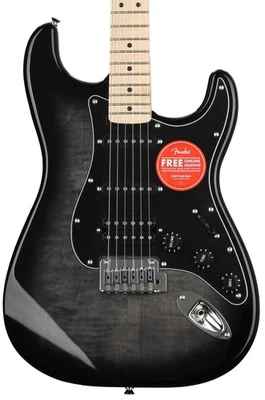 Squier Affinity Series Stratocaster FMT HSS Electric Guitar - Black Burst with - Image 1 of 4