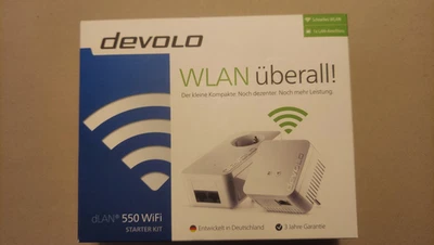 devolo dLAN 550 WiFi  Starter Kit - WLAN überall! - Powerline Adapter Set - Bild 1 von 4