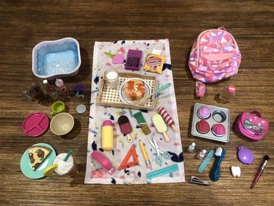 Accesorios para muñecas Battat Our Generation 18" útiles escolares esmalte de uñas alimentos Foto 1 de 4