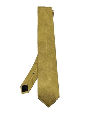 Corbata de lujo para hombre Brooks Brothers hecha en EE. UU. toda seda dorada Foto 1 de 4