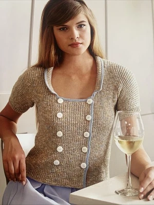 Debbie Bliss Knitting Pattern Ladies Double Breasted Cardigan In Juliet Yarn - Image 1 of 4