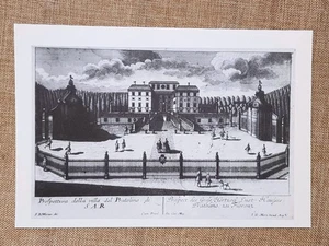 Veduta Villa di Pratolino e Giardino Villa Castello Firenze Werner 1735 Ristampa - Picture 1 of 2