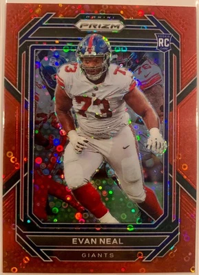 2022 Panini Prizm - Rookies #367 Evan Neal (RC) Red Disco SSP /50 - Image 1 of 2