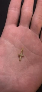 Gold + Diamond Cross - Picture 1 of 2