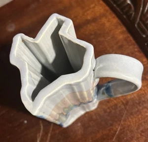 VINTAGE KUNSTKERAMIK TEXAS FORM BECHER 4,5 "HOCH KÜNSTLER SIGNIERT WILDER 94 HANDGEFERTIGT - Bild 1 von 7