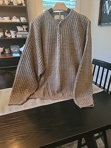 Vintage 90’s Bill Blass Sweater Mens Large Brown Long Sleeve Classic Preppy - Picture 1 of 6
