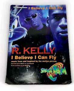 Vintage Space Jam R.Kelly I Believe I Can Fly Sheet Music 1996 ~ Michael Jordan - Picture 1 of 8