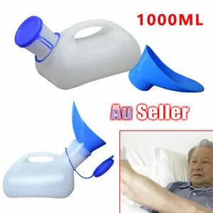 1000ML Lid Toilet Male Female Men Urinal Car/Travel/Bed Bottle Urine Pot - Picture 1 of 10