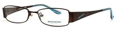 SKECHERS SK2051 SBRN Satin Brown Womens Rectangle Full Rim Eyeglasses 50-16-135 - Image 1 of 4