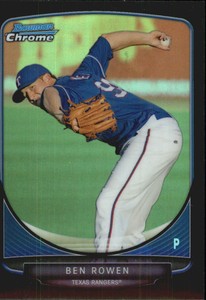 2013 (RANGERS) Bowman Chrome Prospects Black Refractors #BCP63 Ben Rowen/99