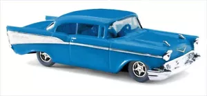 BUSCH 45025 Scala HO Chevrolet Bel Air '57 colore blù - Foto 1 di 1