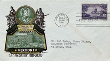 Fleetwood 903-2 Vermont Statehood Ethan Allen Considered 1st Fleetwood Cachet 