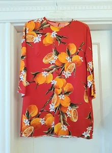$900 Dolce & Gabbana Red Orange & Blossom printed crepe blouse, IT 40, US 4 NWT  - Picture 1 of 12