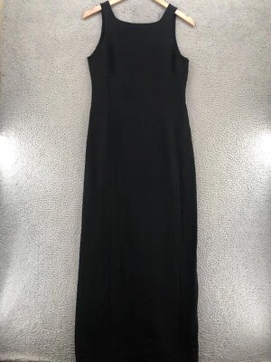 Vestido vintage Giorgio Armani para mujer 8 negro mezcla de lana funda sin mangas noche Foto 1 de 4