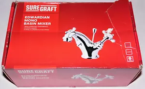 SUREGRAFT RUBINETTO MISCELATORE MONO LAVABO EDOARDIANO CON SCARICO POP UP INCL KIT SET COMPLETO - Foto 1 di 5
